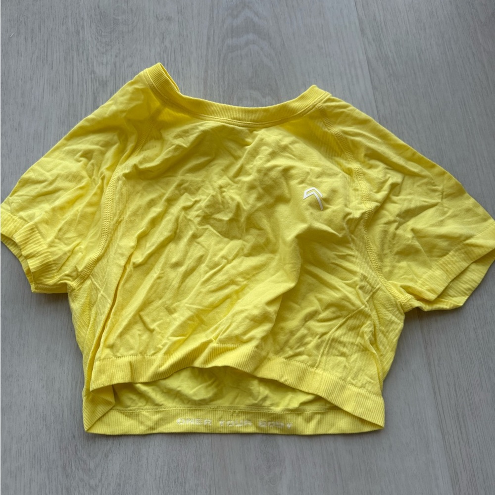 Oner Active Yellow Short Sleeve Crop Tee